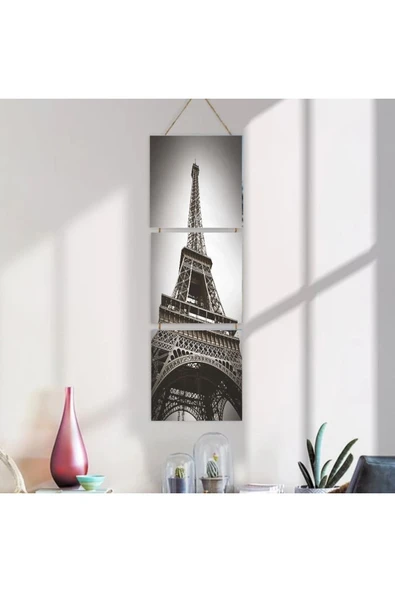 DURUSOY Ahşap Katlanabilir 3Lü Tablo - Tbl0072 - Resim 4