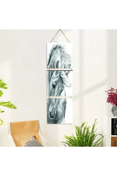 DURUSOY Ahşap Katlanabilir 3Lü Tablo - Tbl0036 - Resim 2