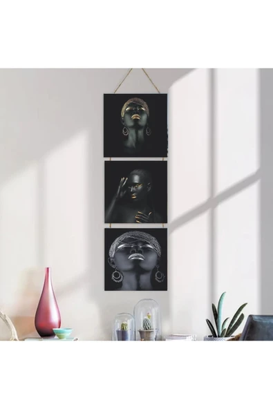 DURUSOY Ahşap Katlanabilir 3Lü Tablo - Tbl0126 - Resim 4