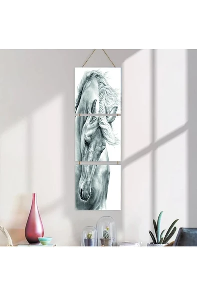 DURUSOY Ahşap Katlanabilir 3Lü Tablo - Tbl0036 - Resim 4