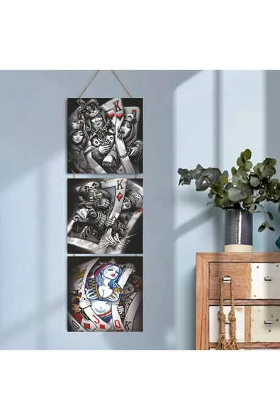 DURUSOY Ahşap Katlanabilir 3Lü Tablo - Tbl0084 ürün görseli