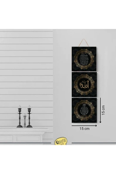 DURUSOY Ahşap Katlanabilir 3Lü Tablo - Tbl0014 - Resim 2