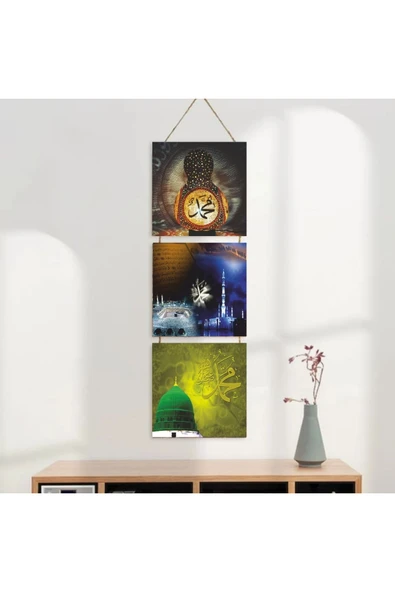 DURUSOY Ahşap Katlanabilir 3Lü Tablo - Tbl0076 - Resim 3