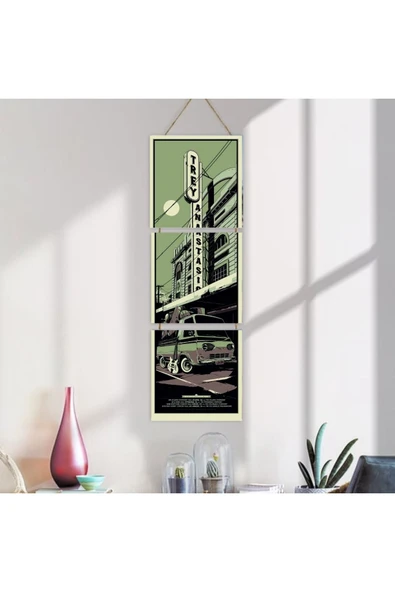 DURUSOY Ahşap Katlanabilir 3Lü Tablo - Tbl0016 - Resim 4