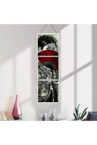 DURUSOY Ahşap Katlanabilir 3Lü Tablo - Tbl0013 - Resim 4