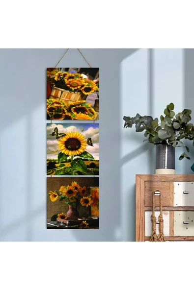 DURUSOY Ahşap Katlanabilir 3Lü Tablo - Tbl0047 ürün görseli