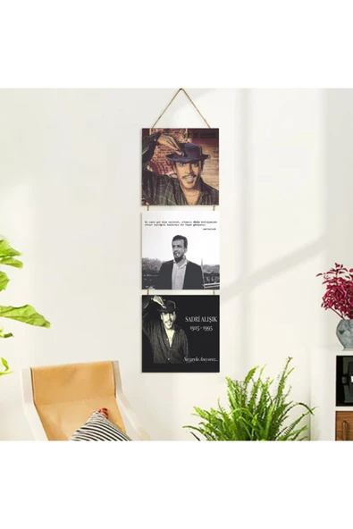 DURUSOY Ahşap Katlanabilir 3Lü Tablo - Tbl0062 - Resim 2