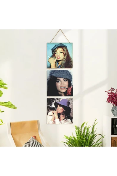 DURUSOY Ahşap Katlanabilir 3Lü Tablo - Tbl0056 - Resim 2