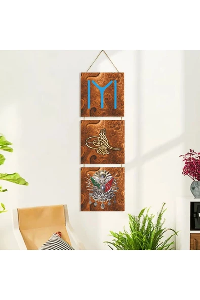 DURUSOY Ahşap Katlanabilir 3Lü Tablo - Tbl0071 - Resim 2