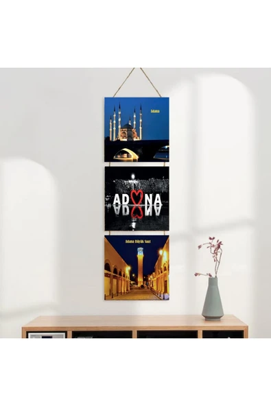 DURUSOY Ahşap Katlanabilir 3Lü Tablo - Tbl0008 - Resim 3