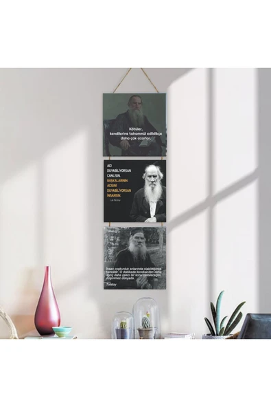 DURUSOY Ahşap Katlanabilir 3Lü Tablo - Tbl0060 - Resim 4