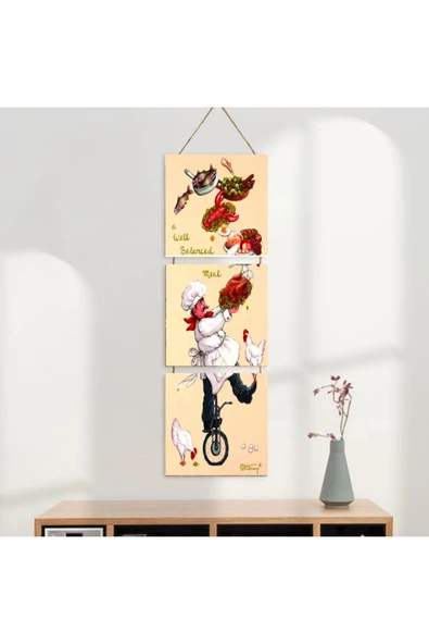 DURUSOY Ahşap Katlanabilir 3Lü Tablo - Tbl0055 - Resim 3