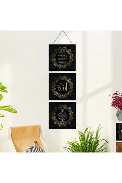 DURUSOY Ahşap Katlanabilir 3Lü Tablo - Tbl0014 - Resim 4