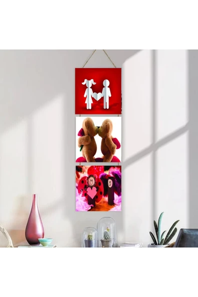 DURUSOY Ahşap Katlanabilir 3Lü Tablo - Tbl0053 - Resim 4