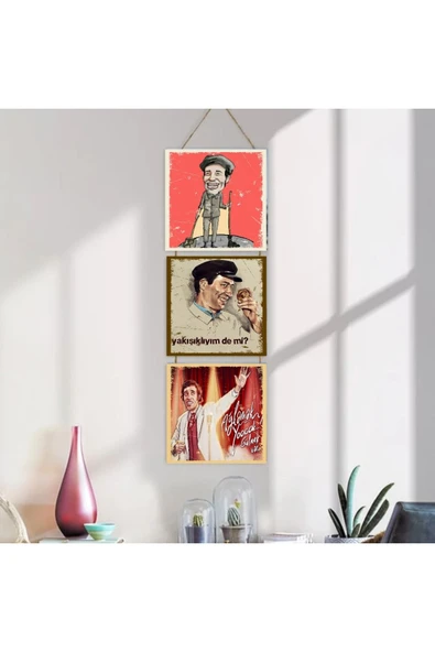 DURUSOY Ahşap Katlanabilir 3Lü Tablo - Tbl0085 - Resim 4