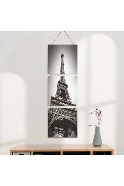 DURUSOY Ahşap Katlanabilir 3Lü Tablo - Tbl0072 - Resim 3