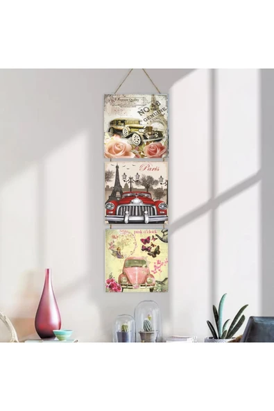 DURUSOY Ahşap Katlanabilir 3Lü Tablo - Tbl0112 - Resim 4