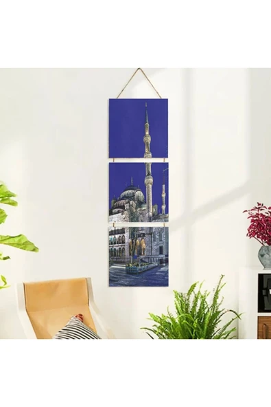 DURUSOY Ahşap Katlanabilir 3Lü Tablo - Tbl0087 - Resim 2