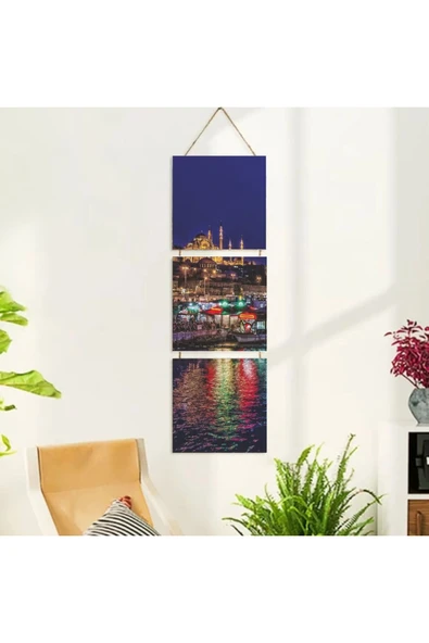 DURUSOY Ahşap Katlanabilir 3Lü Tablo - Tbl0095 - Resim 2