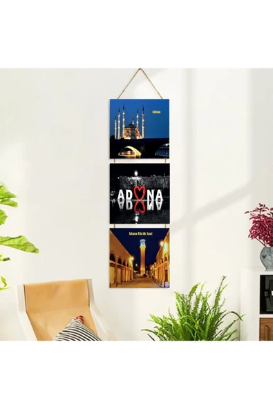 DURUSOY Ahşap Katlanabilir 3Lü Tablo - Tbl0008 - Resim 2