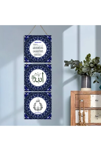 DURUSOY Ahşap Katlanabilir 3'Lü Tablo - tbl00001