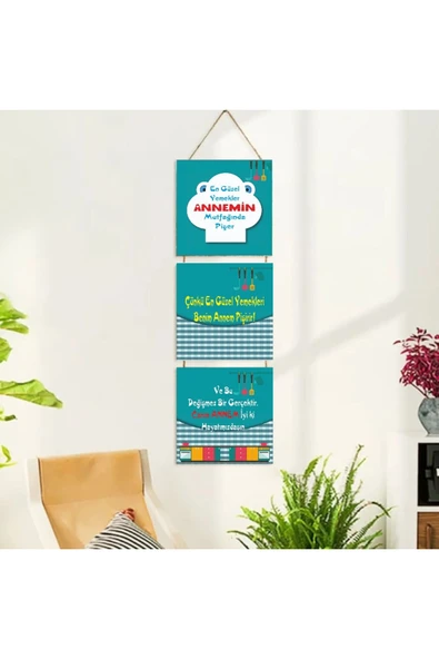 DURUSOY Ahşap Katlanabilir 3Lü Tablo - Tbl0122 - Resim 2