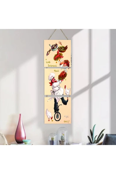 DURUSOY Ahşap Katlanabilir 3Lü Tablo - Tbl0055 - Resim 4