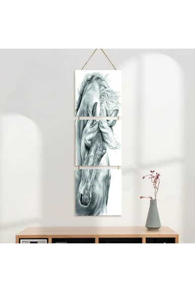 DURUSOY Ahşap Katlanabilir 3Lü Tablo - Tbl0036 - Resim 3