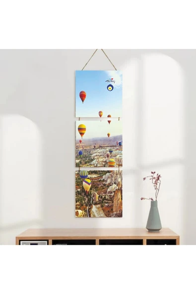 DURUSOY Ahşap Katlanabilir 3Lü Tablo - Tbl0106 - Resim 3