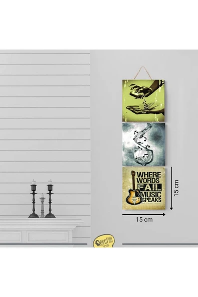 DURUSOY Ahşap Katlanabilir 3Lü Tablo - Tbl0020 - Resim 4