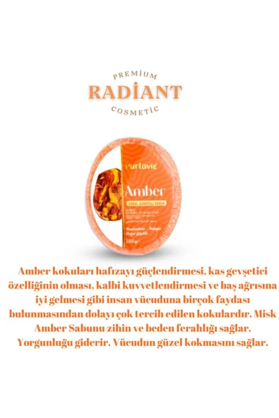 Radiant And Salient Purlavie Süngerli Sabun Amber 100 Gr.