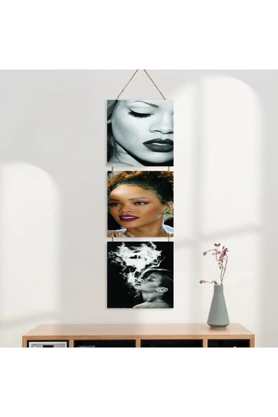 DURUSOY Ahşap Katlanabilir 3Lü Tablo - Tbl0024 - Resim 3