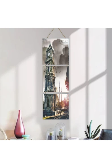 DURUSOY Ahşap Katlanabilir 3Lü Tablo - Tbl0092 - Resim 4