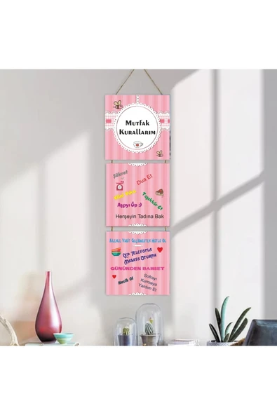 DURUSOY Ahşap Katlanabilir 3Lü Tablo - Tbl0124 - Resim 4