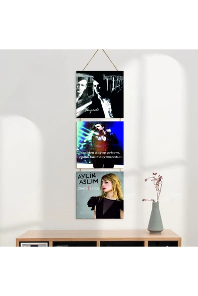 DURUSOY Ahşap Katlanabilir 3Lü Tablo - Tbl0021 - Resim 4