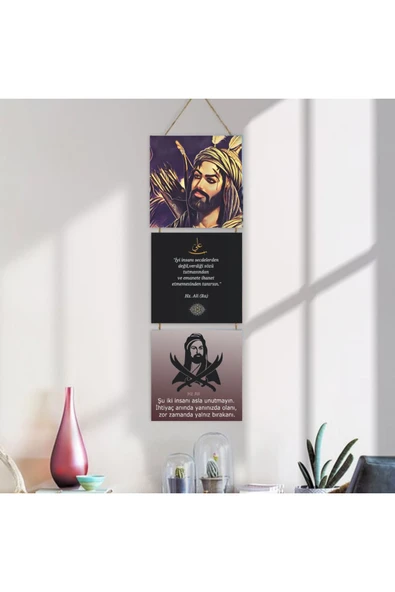 DURUSOY Ahşap Katlanabilir 3Lü Tablo - Tbl0065 - Resim 4