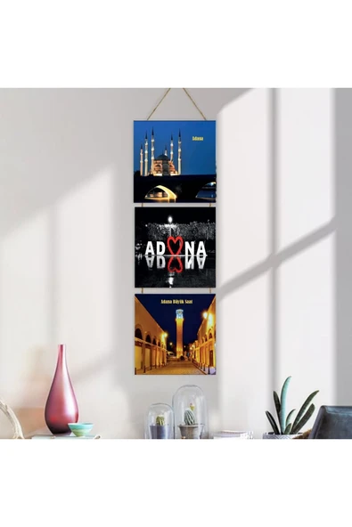 DURUSOY Ahşap Katlanabilir 3Lü Tablo - Tbl0008 - Resim 4