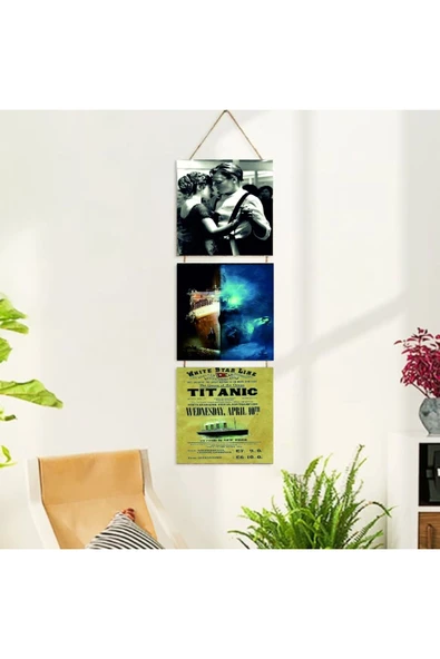 DURUSOY Ahşap Katlanabilir 3Lü Tablo - Tbl0019 - Resim 2