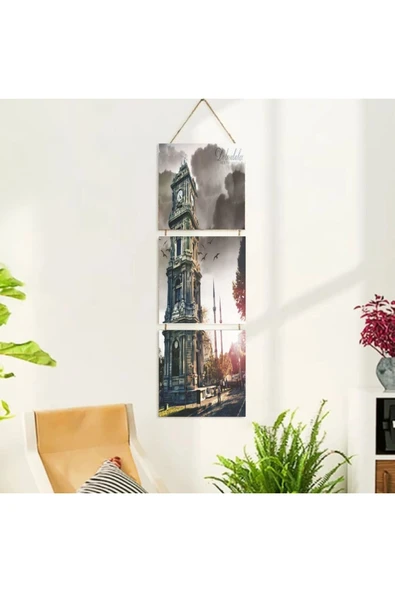 DURUSOY Ahşap Katlanabilir 3Lü Tablo - Tbl0092 - Resim 2