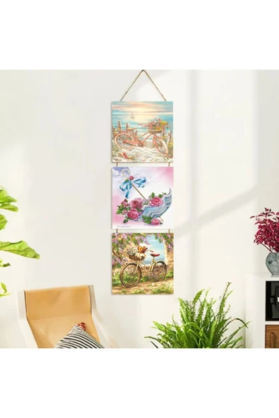 DURUSOY Ahşap Katlanabilir 3Lü Tablo - Tbl0115 - Resim 2