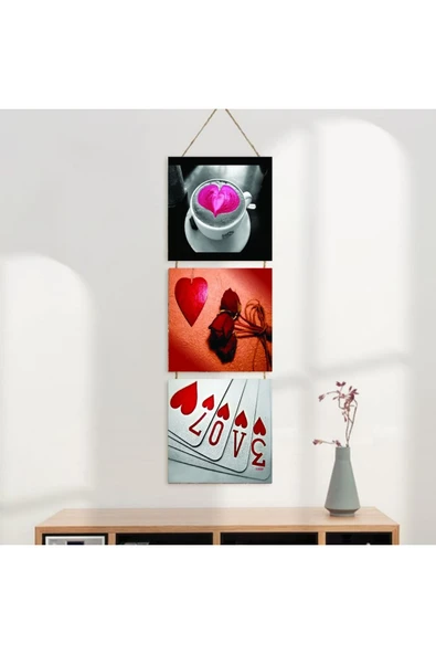 DURUSOY Ahşap Katlanabilir 3Lü Tablo - Tbl0039 - Resim 3