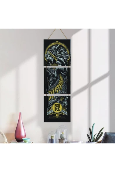 DURUSOY Ahşap Katlanabilir 3Lü Tablo - Tbl0018 - Resim 4