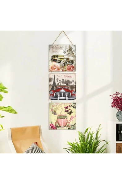 DURUSOY Ahşap Katlanabilir 3Lü Tablo - Tbl0112 - Resim 2