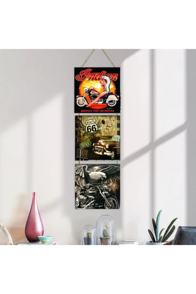 DURUSOY Ahşap Katlanabilir 3Lü Tablo - Tbl0031 - Resim 4