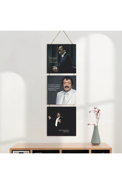 DURUSOY Ahşap Katlanabilir 3Lü Tablo - Tbl0069 - Resim 3