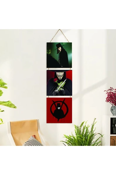 DURUSOY Ahşap Katlanabilir 3Lü Tablo - Tbl0026 - Resim 4