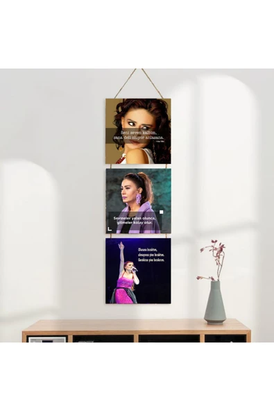 DURUSOY Ahşap Katlanabilir 3Lü Tablo - Tbl0058 - Resim 3