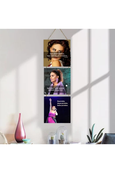 DURUSOY Ahşap Katlanabilir 3Lü Tablo - Tbl0058 - Resim 4