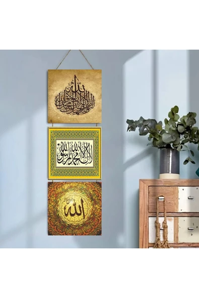 DURUSOY Ahşap Katlanabilir 3Lü Tablo - Tbl0089