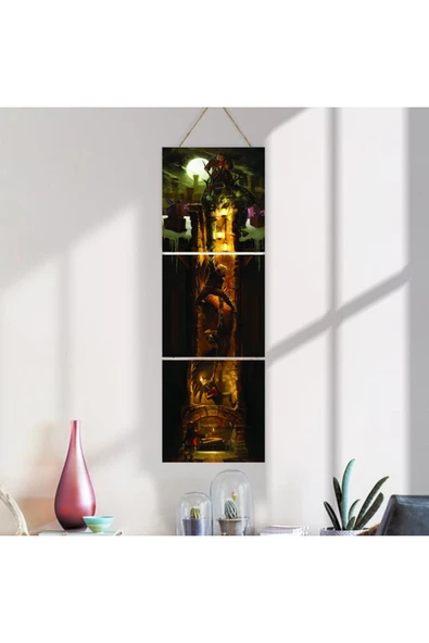 DURUSOY Ahşap Katlanabilir 3Lü Tablo - Tbl0004 - Resim 4